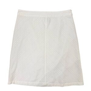 Liz claborne Elegant White cotton Eyelet Skirt size 16